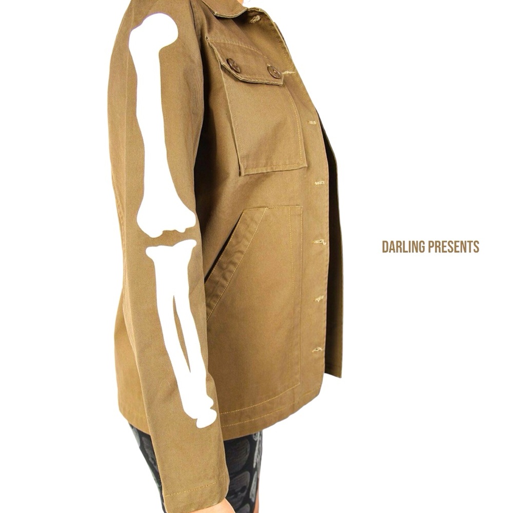 Iron Fist Bone In Military Jacket Women Color Olive Size S - Picture 3 of 7